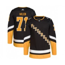 Men Pittsburgh Penguins #71 Evgeni Malkin 2021-2022 Black Stitched Jersey