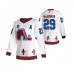 Men Colorado Avalanche #29 Nathan MacKinnon White 2022 Stanley Cup Final Patch Reverse Retro Stitched Jersey