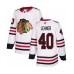 Men Chicago Blackhawks #40 Robin Lehner Authentic White Away Hockey Stitched Jersey