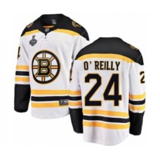 Men Boston Bruins #24 Terry O'Reilly Authentic White Away Fanatics Branded Breakaway 2019 Stanley Cup Final Bound Hockey Jersey