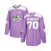 Men Nashville Predators #70 Egor Afanasyev Authentic Purple Fights Cancer Practice Hockey Stitched Jersey