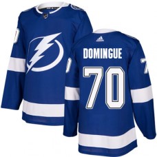 Men Adidas Tampa Bay Lightning #70 Louis Domingue Authentic Royal Blue Home NHL Jersey