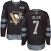 Men Adidas Pittsburgh Penguins #7 Matt Cullen Authentic Black 1917-2017 100th Anniversary NHL Jersey