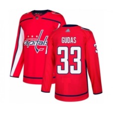 Men Washington Capitals #33 Radko Gudas Authentic Red Home Hockey Stitched Jersey