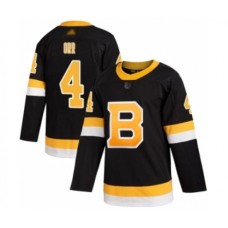 Men Boston Bruins #4 Bobby Orr Authentic Black Alternate Hockey Stitched Jersey