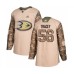 Men Anaheim Ducks #56 Brayden Tracey Authentic Camo Veterans Day Practice Hockey Stitched Jersey