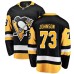 Men Pittsburgh Penguins #73 Jack Johnson Authentic Black Home Fanatics Branded Breakaway NHL Jersey