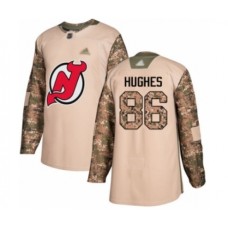 Men New Stitched Jersey Devils #86 Jack Hughes Authentic Camo Veterans Day Practice Hockey Stitched Jersey