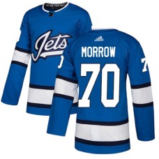 Men Adidas Winnipeg Jets #70 Joe Morrow Authentic Blue Alternate NHL Jersey