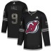 Men Adidas New Jersey Devils #9 Taylor Hall Black Authentic Classic Stitched NHL Jersey