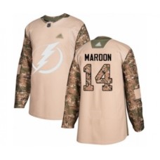 Men Tampa Bay Lightning #14 Patrick Maroon Authentic Camo Veterans Day Practice Hockey Stitched Jersey