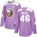 Men Adidas New York Islanders #46 Bode Wilde Authentic Purple Fights Cancer Practice NHL Jersey