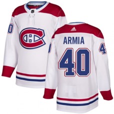 Men Adidas Montreal Canadiens #40 Joel Armia Authentic White Away NHL Jersey