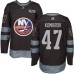 Men Adidas New York Islanders #47 Leo Komarov Authentic Black 1917-2017 100th Anniversary NHL Jersey