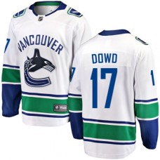 Men Vancouver Canucks #17 Nic Dowd Fanatics Branded White Away Breakaway NHL Jersey