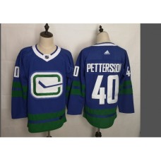 Men Vancouver Canucks #40 Elias Pettersson Blue adidas 2019/20 Alternate Authentic Jersey