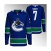 Men Vancouver Canucks #7 Carson Soucy Blue Stitched Jersey