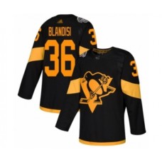 Men Pittsburgh Penguins #36 Joseph Blandisi Authentic Black 2019 Stadium Series Hockey Stitched Jersey