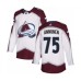 Men Adidas Colorado Avalanche #75 Justus Annunen Authentic White Away NHL Jersey