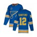 Men St. Louis Blues #12 Zach Sanford Authentic Navy Blue Alternate 2019 Stanley Cup Final Bound Hockey Jersey