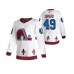 Men Colorado Avalanche #49 Samuel Girard White 2020-21 Reverse Retro Alternate Hockey Stitched Jersey