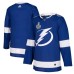 Men Tampa Bay Lightning adidas Blue Blank 2020 Stanley Cup Final Bound Authentic Patch Blank Stitched Jersey