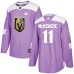 Men Adidas Vegas Golden Knights #11 Curtis McKenzie Authentic Purple Fights Cancer Practice NHL Jersey