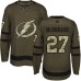 Men Adidas Tampa Bay Lightning #27 Ryan McDonagh Authentic Green Salute to Service NHL Jersey