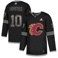 Men Adidas Calgary Flames #10 Kris Versteeg Black Authentic Classic Stitched NHL Jersey