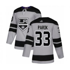 Men Los Angeles Kings #33 Lukas Parik Authentic Gray Alternate Hockey Stitched Jersey