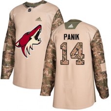 Men Adidas Arizona Coyotes #14 Richard Panik Authentic Camo Veterans Day Practice NHL Jersey