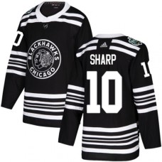 Men Adidas Chicago Blackhawks #10 Patrick Sharp Authentic Black 2019 Winter Classic NHL Jersey