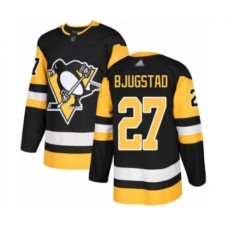 Men Pittsburgh Penguins #27 Nick Bjugstad Authentic Black Home Hockey Stitched Jersey