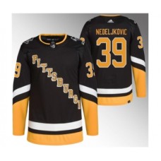 Men Pittsburgh Penguins #39 Alex Nedeljkovic Black 2021-22 Alternate Primegreen Stitched Jersey