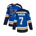 Men St. Louis Blues #7 Patrick Maroon Authentic Royal Blue Home 2019 Stanley Cup Final Bound Hockey Jersey