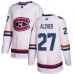 Men Adidas Montreal Canadiens #27 Karl Alzner Authentic White 2017 100 Classic NHL Jersey