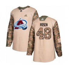 Men Colorado Avalanche #48 Calle Rosen Authentic Camo Veterans Day Practice Hockey Stitched Jersey