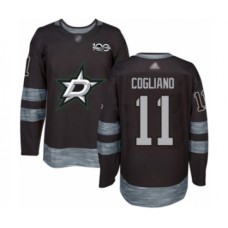 Men Dallas Stars #11 Andrew Cogliano Authentic Black 1917-2017 100th Anniversary Hockey Stitched Jersey