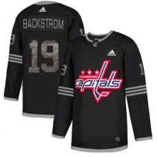 Men Adidas Washington Capitals #19 Nicklas Backstrom Black Authentic Classic Stitched NHL Jersey