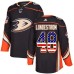 Men Adidas Anaheim Ducks #48 Isac Lundestrom Authentic Black USA Flag Fashion NHL Jersey