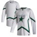 Men Dallas Stars adidas Blank White 2020-21 Reverse Retro Authentic Stitched Jersey