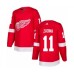 Men Adidas Detroit Red Wings #11 Filip Zadina Premier Red Home NHL Jersey