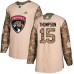 Men Adidas Florida Panthers #15 Paul Thompson Authentic Camo Veterans Day Practice NHL Jersey