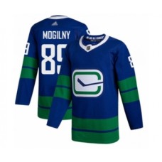 Men Vancouver Canucks #89 Alexander Mogilny Authentic Royal Blue Alternate Hockey Stitched Jersey