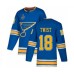 Men St. Louis Blues #18 Tony Twist Authentic Navy Blue Alternate 2019 Stanley Cup Final Bound Hockey Jersey