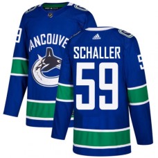 Men Adidas Vancouver Canucks #59 Tim Schaller Authentic Blue Home NHL Jersey