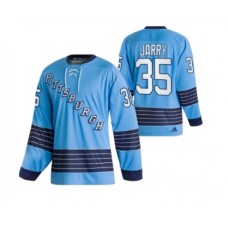 Men Pittsburgh Penguins #35 Tristan Jarry 2022 Blue Classics Stitched Jersey