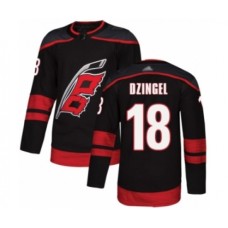 Men Carolina Hurricanes #18 Ryan Dzingel Authentic Black Alternate Hockey Stitched Jersey