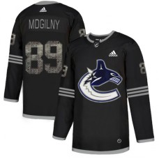 Men Adidas Vancouver Canucks #89 Alexander Mogilny Black Authentic Classic Stitched NHL Jersey