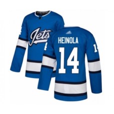 Men Winnipeg Jets #14 Ville Heinola Authentic Blue Alternate Hockey Stitched Jersey